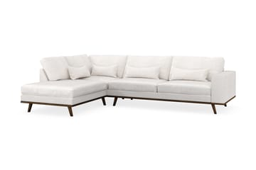 Copenhagen 4-sits Vänstervänd L-formad Schäslongsoffa i Bouclé - Vit - Möbler - Soffa - Divansoffa & schäslongsoffa - 4 sits soffa med divan