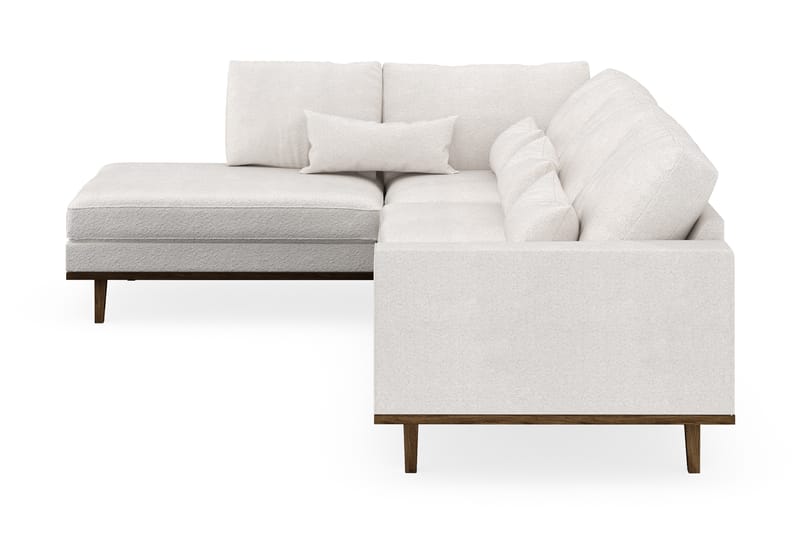 Copenhagen 4-sits Vänstervänd L-formad Schäslongsoffa i Bouclé - Vit - Möbler - Soffa - Divansoffa & schäslongsoffa - 4 sits soffa med divan
