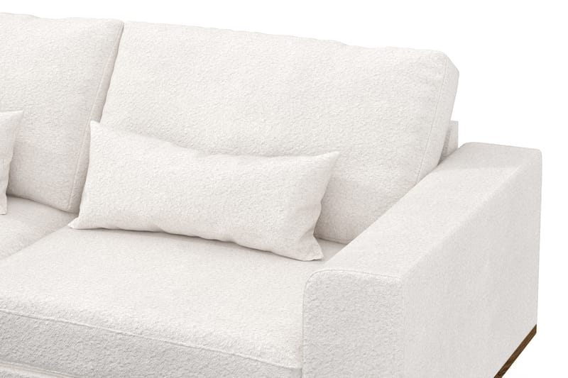 Copenhagen 4-sits Vänstervänd L-formad Schäslongsoffa i Bouclé - Vit - Möbler - Soffa - Divansoffa & schäslongsoffa - 4 sits soffa med divan