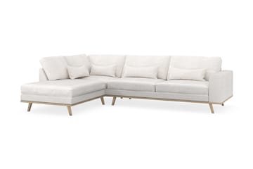 Copenhagen 4-sits Vänstervänd L-formad Schäslongsoffa i Bouclé - Vit - Möbler - Soffa - Divansoffa & schäslongsoffa - 4 sits soffa med divan
