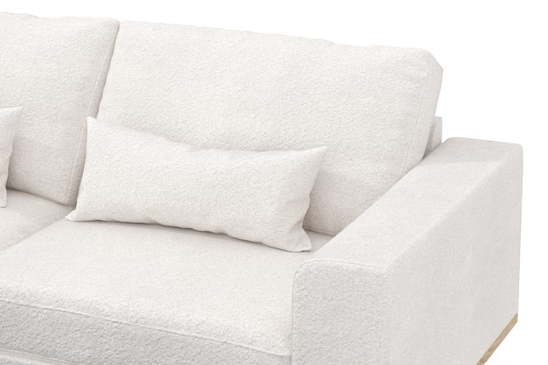Copenhagen 4-sits Vänstervänd L-formad Schäslongsoffa i Bouclé - Vit - Möbler - Soffa - Divansoffa & schäslongsoffa - 4 sits soffa med divan