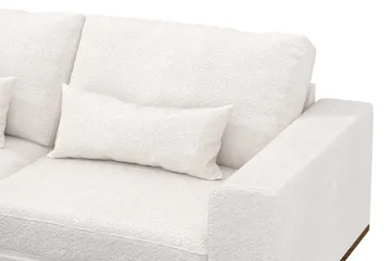 Copenhagen 4-sits Vänstervänd L-formad Schäslongsoffa i Bouclé - Vit - Möbler - Soffa - Divansoffa & schäslongsoffa - 4 sits soffa med divan