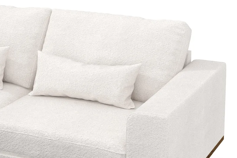 Copenhagen 4-sits Vänstervänd L-formad Schäslongsoffa i Bouclé - Vit - Möbler - Soffa - Divansoffa & schäslongsoffa - 4 sits soffa med divan