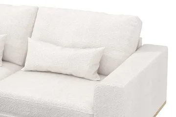 Copenhagen 4-sits Vänstervänd L-formad Schäslongsoffa i Bouclé - Vit - Möbler - Soffa - Divansoffa & schäslongsoffa - 4 sits soffa med divan
