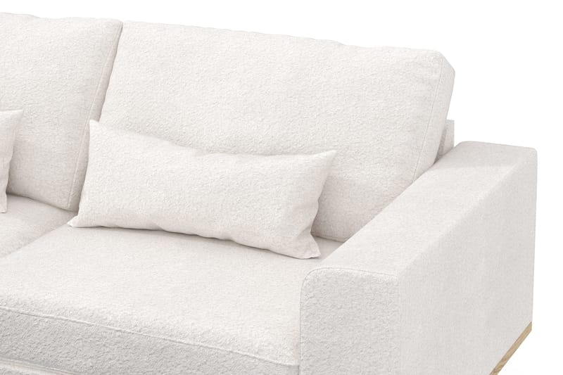 Copenhagen 4-sits Vänstervänd L-formad Schäslongsoffa i Bouclé - Vit - Möbler - Soffa - Divansoffa & schäslongsoffa - 4 sits soffa med divan