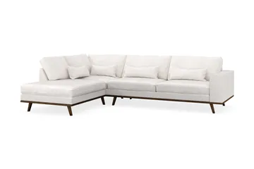 Copenhagen 4-sits Vänstervänd L-formad Schäslongsoffa i Bouclé - Vit - Möbler - Soffa - Divansoffa & schäslongsoffa - 4 sits soffa med divan