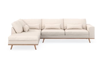 Copenhagen 4-sits Vänstervänd L-formad Schäslongsoffa i Manchester - Beige - Möbler - Soffa - Divansoffa & schäslongsoffa - 4 sits soffa med divan