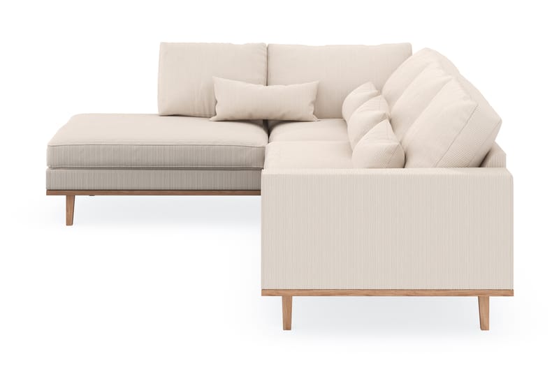 Copenhagen 4-sits Vänstervänd L-formad Schäslongsoffa i Manchester - Beige - Möbler - Soffa - Divansoffa & schäslongsoffa - 4 sits soffa med divan