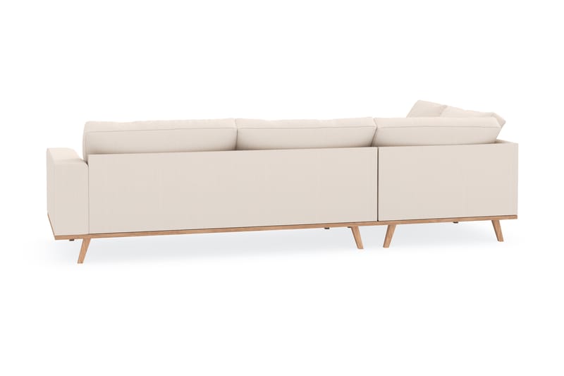 Copenhagen 4-sits Vänstervänd L-formad Schäslongsoffa i Manchester - Beige - Möbler - Soffa - Divansoffa & schäslongsoffa - 4 sits soffa med divan