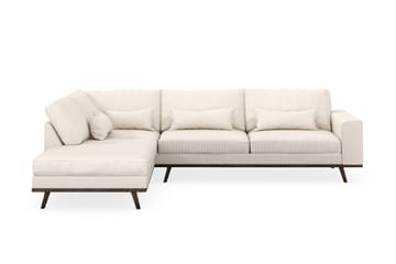 Copenhagen 4-sits Vänstervänd L-formad Schäslongsoffa i Manchester - Beige - Möbler - Soffa - Divansoffa & schäslongsoffa - 4 sits soffa med divan