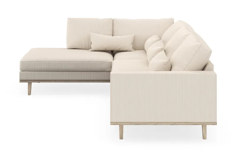 Copenhagen 4-sits Vänstervänd L-formad Schäslongsoffa i Manchester - Beige - Möbler - Soffa - Divansoffa & schäslongsoffa - 4 sits soffa med divan