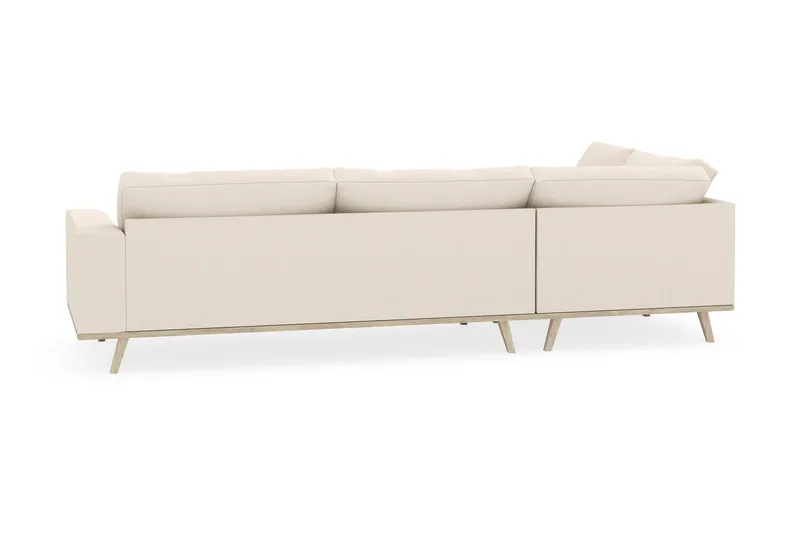 Copenhagen 4-sits Vänstervänd L-formad Schäslongsoffa i Manchester - Beige - Möbler - Soffa - Divansoffa & schäslongsoffa - 4 sits soffa med divan