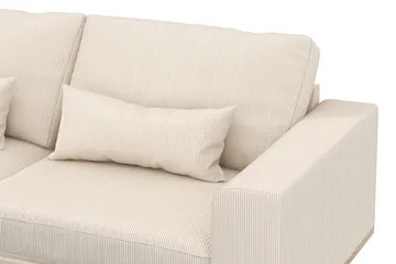 Copenhagen 4-sits Vänstervänd L-formad Schäslongsoffa i Manchester - Beige - Möbler - Soffa - Divansoffa & schäslongsoffa - 4 sits soffa med divan