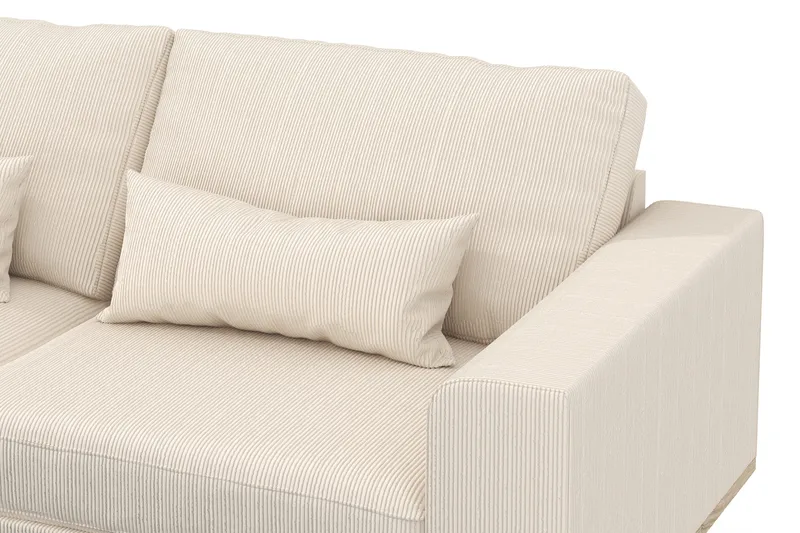 Copenhagen 4-sits Vänstervänd L-formad Schäslongsoffa i Manchester - Beige - Möbler - Soffa - Divansoffa & schäslongsoffa - 4 sits soffa med divan