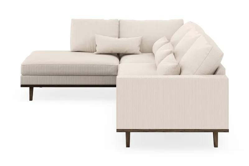 Copenhagen 4-sits Vänstervänd L-formad Schäslongsoffa i Manchester - Beige - Möbler - Soffa - Divansoffa & schäslongsoffa - 4 sits soffa med divan