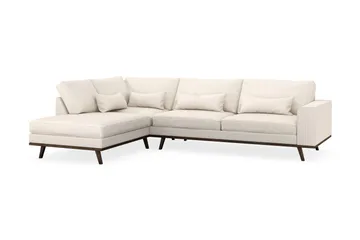 Copenhagen 4-sits Vänstervänd L-formad Schäslongsoffa i Manchester - Beige - Möbler - Soffa - Divansoffa & schäslongsoffa - 4 sits soffa med divan