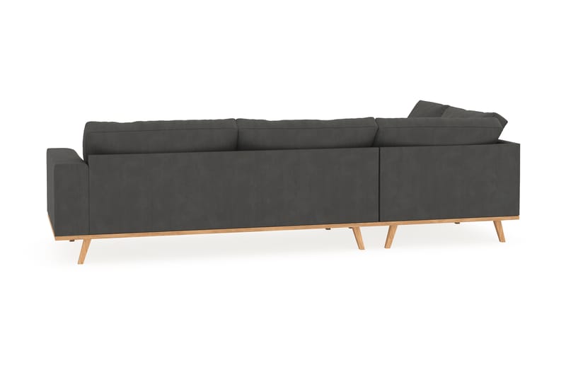 Copenhagen 4-sits Vänstervänd L-formad Schäslongsoffa i Manchester - Mörkgrå - Möbler - Soffa - Divansoffa & schäslongsoffa - 4 sits soffa med divan