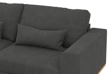 Copenhagen 4-sits Vänstervänd L-formad Schäslongsoffa i Manchester - Mörkgrå - Möbler - Soffa - Divansoffa & schäslongsoffa - 4 sits soffa med divan