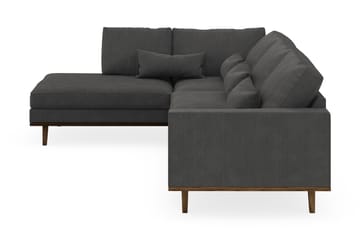 Copenhagen 4-sits Vänstervänd L-formad Schäslongsoffa i Manchester - Mörkgrå - Möbler - Soffa - Divansoffa & schäslongsoffa - 4 sits soffa med divan