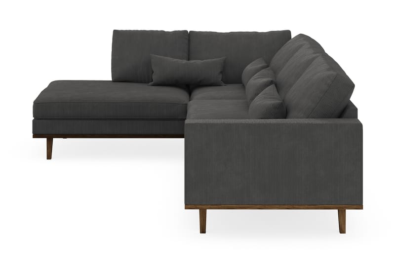 Copenhagen 4-sits Vänstervänd L-formad Schäslongsoffa i Manchester - Mörkgrå - Möbler - Soffa - Divansoffa & schäslongsoffa - 4 sits soffa med divan