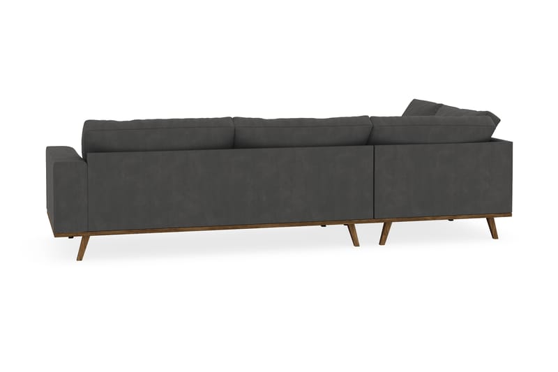 Copenhagen 4-sits Vänstervänd L-formad Schäslongsoffa i Manchester - Mörkgrå - Möbler - Soffa - Divansoffa & schäslongsoffa - 4 sits soffa med divan