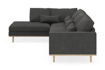 Copenhagen 4-sits Vänstervänd L-formad Schäslongsoffa i Manchester - Mörkgrå - Möbler - Soffa - Divansoffa & schäslongsoffa - 4 sits soffa med divan