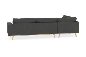 Copenhagen 4-sits Vänstervänd L-formad Schäslongsoffa i Manchester - Mörkgrå - Möbler - Soffa - Divansoffa & schäslongsoffa - 4 sits soffa med divan