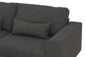 Copenhagen 4-sits Vänstervänd L-formad Schäslongsoffa i Manchester - Mörkgrå - Möbler - Soffa - Divansoffa & schäslongsoffa - 4 sits soffa med divan