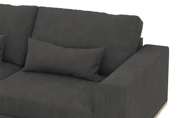 Copenhagen 4-sits Vänstervänd L-formad Schäslongsoffa i Manchester - Mörkgrå - Möbler - Soffa - Divansoffa & schäslongsoffa - 4 sits soffa med divan