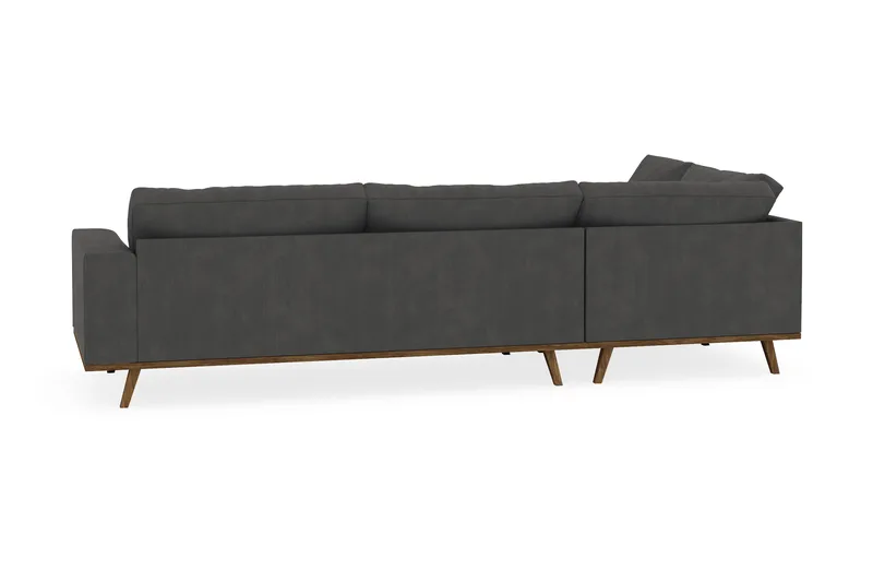 Copenhagen 4-sits Vänstervänd L-formad Schäslongsoffa i Manchester - Mörkgrå - Möbler - Soffa - Divansoffa & schäslongsoffa - 4 sits soffa med divan