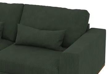 Copenhagen 4-sits Vänstervänd L-formad Schäslongsoffa i Manchester - Mörkgrön - Möbler - Soffa - Divansoffa & schäslongsoffa - 4 sits soffa med divan