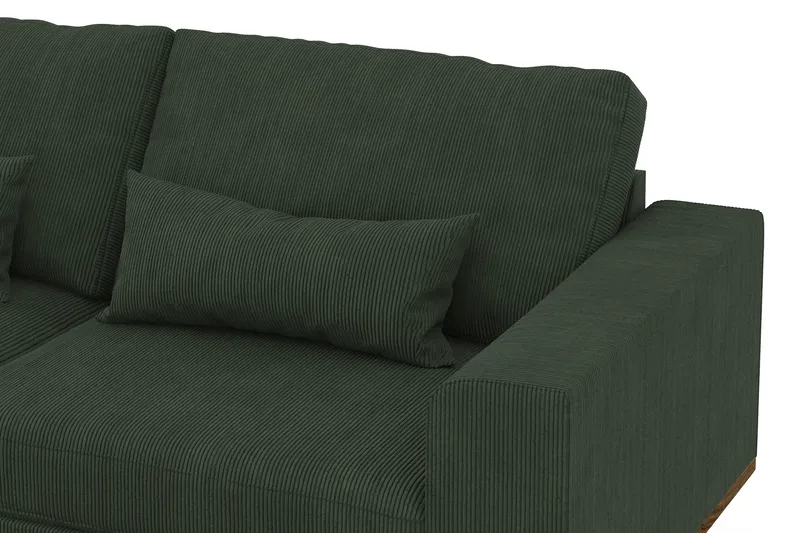 Copenhagen 4-sits Vänstervänd L-formad Schäslongsoffa i Manchester - Mörkgrön - Möbler - Soffa - Divansoffa & schäslongsoffa - 4 sits soffa med divan