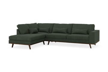 Copenhagen 4-sits Vänstervänd L-formad Schäslongsoffa i Manchester - Mörkgrön - Möbler - Soffa - Divansoffa & schäslongsoffa - 4 sits soffa med divan