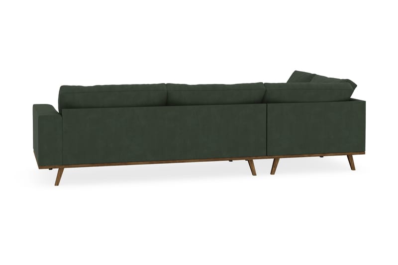 Copenhagen 4-sits Vänstervänd L-formad Schäslongsoffa i Manchester - Mörkgrön - Möbler - Soffa - Divansoffa & schäslongsoffa - 4 sits soffa med divan