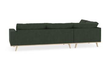 Copenhagen 4-sits Vänstervänd L-formad Schäslongsoffa i Manchester - Mörkgrön - Möbler - Soffa - Divansoffa & schäslongsoffa - 4 sits soffa med divan