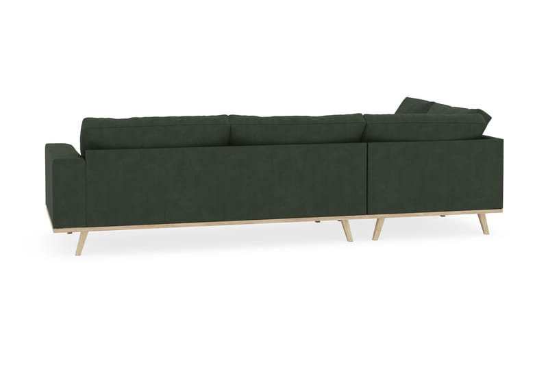 Copenhagen 4-sits Vänstervänd L-formad Schäslongsoffa i Manchester - Mörkgrön - Möbler - Soffa - Divansoffa & schäslongsoffa - 4 sits soffa med divan