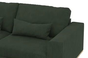 Copenhagen 4-sits Vänstervänd L-formad Schäslongsoffa i Manchester - Mörkgrön - Möbler - Soffa - Divansoffa & schäslongsoffa - 4 sits soffa med divan