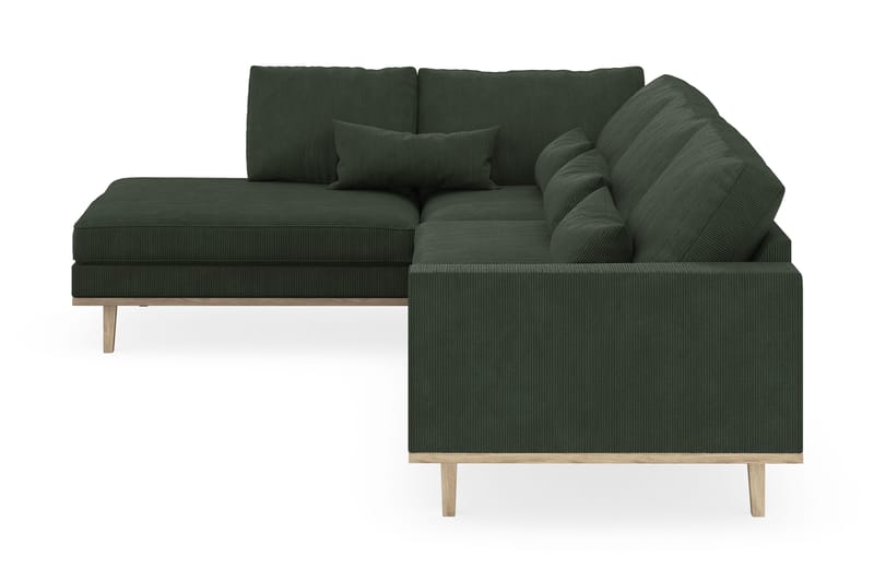 Copenhagen 4-sits Vänstervänd L-formad Schäslongsoffa i Manchester - Mörkgrön - Möbler - Soffa - Divansoffa & schäslongsoffa - 4 sits soffa med divan