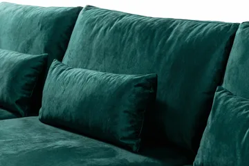 Copenhagen 4-sits Vänstervänd L-formad Schäslongsoffa i Sammet - Grön - Möbler - Soffa - Divansoffa & schäslongsoffa - 4 sits soffa med divan