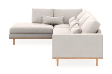 Copenhagen 4-sits Vänstervänd L-formad Schäslongsoffa i Sammet - Krämvit - Möbler - Soffa - Divansoffa & schäslongsoffa - 4 sits soffa med divan
