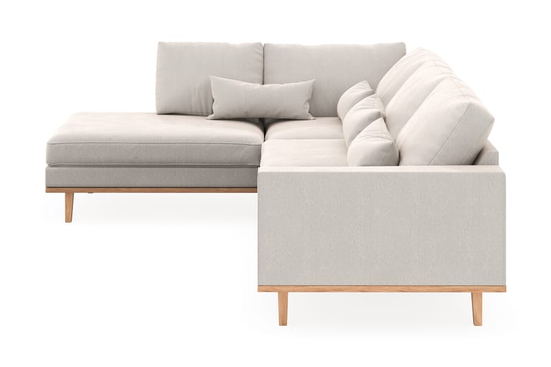Copenhagen 4-sits Vänstervänd L-formad Schäslongsoffa i Sammet - Krämvit - Möbler - Soffa - Divansoffa & schäslongsoffa - 4 sits soffa med divan