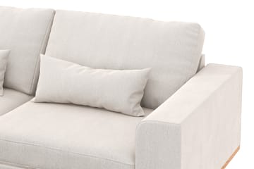 Copenhagen 4-sits Vänstervänd L-formad Schäslongsoffa i Sammet - Krämvit - Möbler - Soffa - Divansoffa & schäslongsoffa - 4 sits soffa med divan