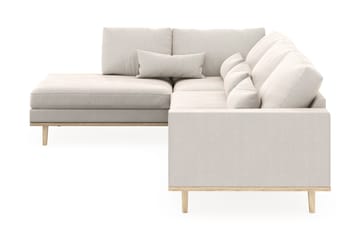Copenhagen 4-sits Vänstervänd L-formad Schäslongsoffa i Sammet - Krämvit - Möbler - Soffa - Divansoffa & schäslongsoffa - 4 sits soffa med divan