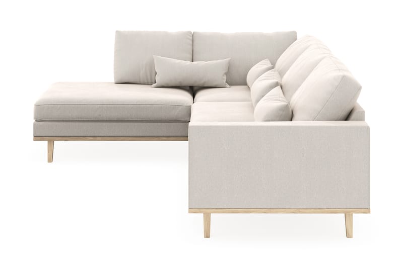Copenhagen 4-sits Vänstervänd L-formad Schäslongsoffa i Sammet - Krämvit - Möbler - Soffa - Divansoffa & schäslongsoffa - 4 sits soffa med divan