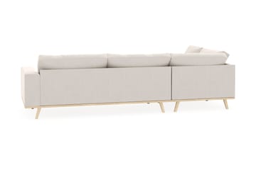 Copenhagen 4-sits Vänstervänd L-formad Schäslongsoffa i Sammet - Krämvit - Möbler - Soffa - Divansoffa & schäslongsoffa - 4 sits soffa med divan