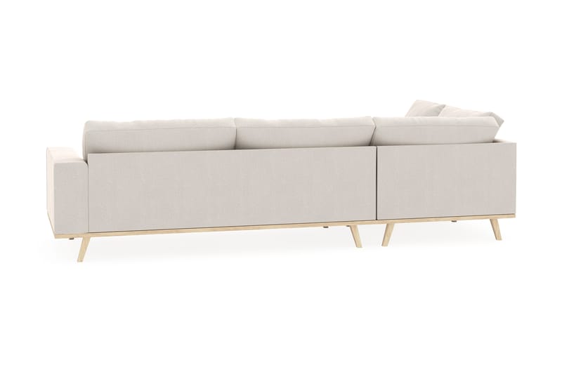 Copenhagen 4-sits Vänstervänd L-formad Schäslongsoffa i Sammet - Krämvit - Möbler - Soffa - Divansoffa & schäslongsoffa - 4 sits soffa med divan