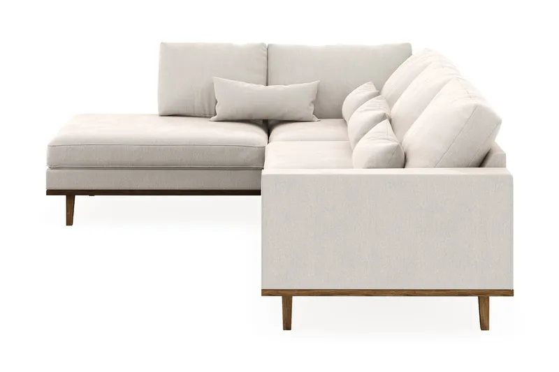 Copenhagen 4-sits Vänstervänd L-formad Schäslongsoffa i Sammet - Krämvit - Möbler - Soffa - Divansoffa & schäslongsoffa - 4 sits soffa med divan