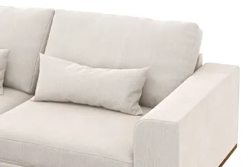 Copenhagen 4-sits Vänstervänd L-formad Schäslongsoffa i Sammet - Krämvit - Möbler - Soffa - Divansoffa & schäslongsoffa - 4 sits soffa med divan