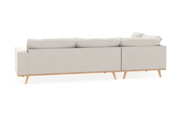 Copenhagen 4-sits Vänstervänd L-formad Schäslongsoffa i Sammet - Krämvit - Möbler - Soffa - Divansoffa & schäslongsoffa - 4 sits soffa med divan