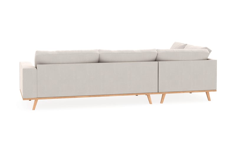 Copenhagen 4-sits Vänstervänd L-formad Schäslongsoffa i Sammet - Krämvit - Möbler - Soffa - Divansoffa & schäslongsoffa - 4 sits soffa med divan